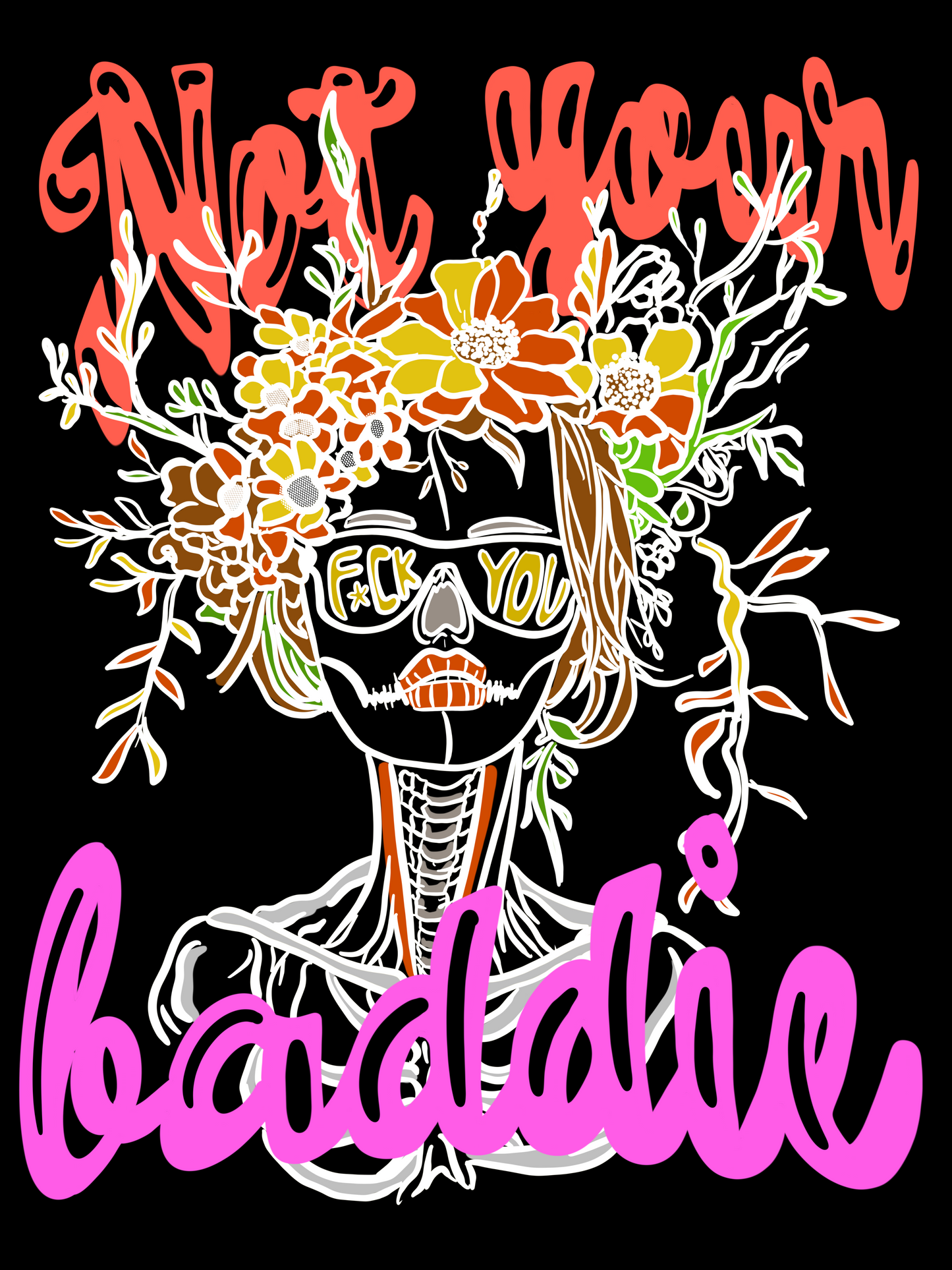 Women's Baddie Graphic Printed T-shirt Bold