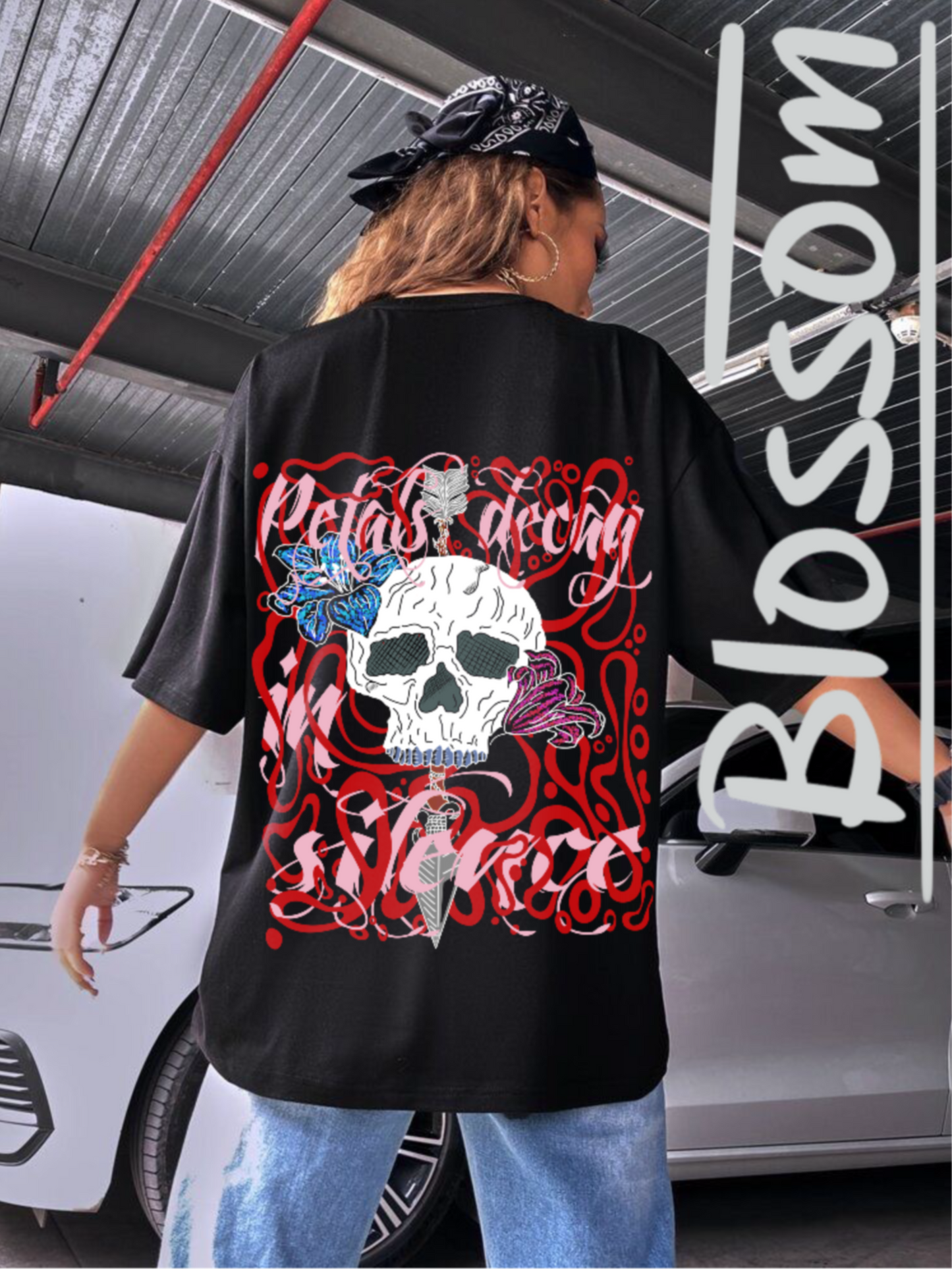 Women's Blossom Graphic Printed T-shirt Minimal