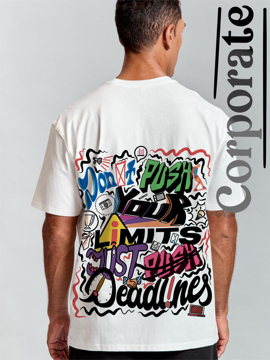 Men's Corporate Graphic Printed T-shirt Bold