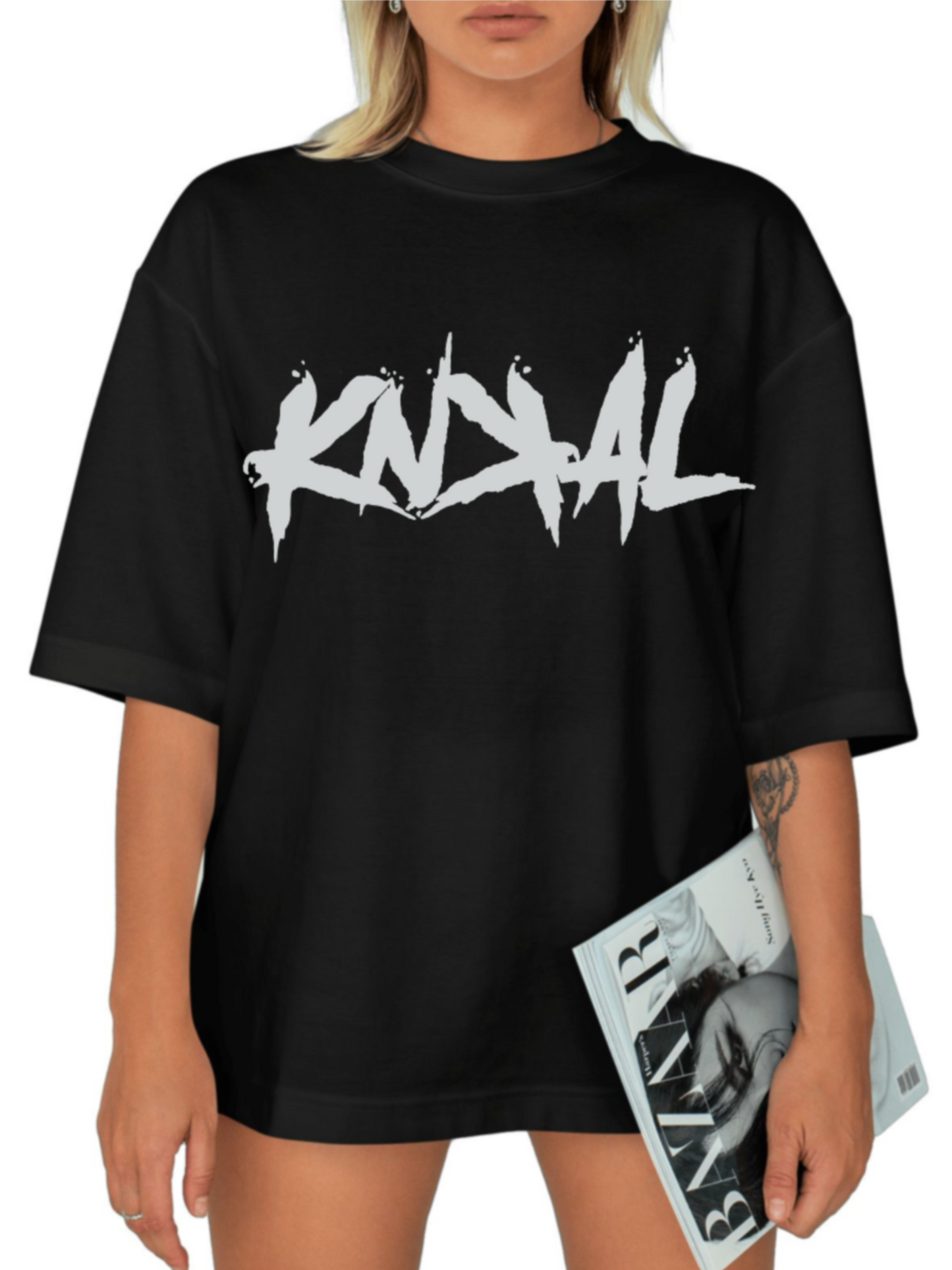 Women's Broken Graphic Printed T-shirt Bold