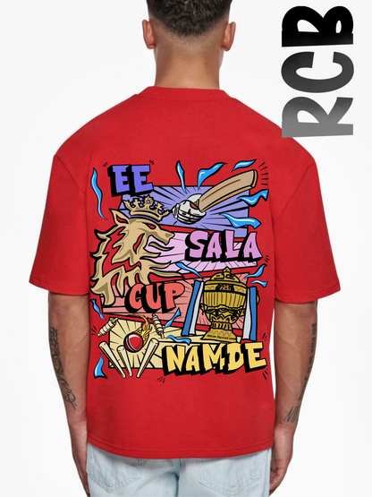RCB Graphic Printed Oversized T-shirt Minimal